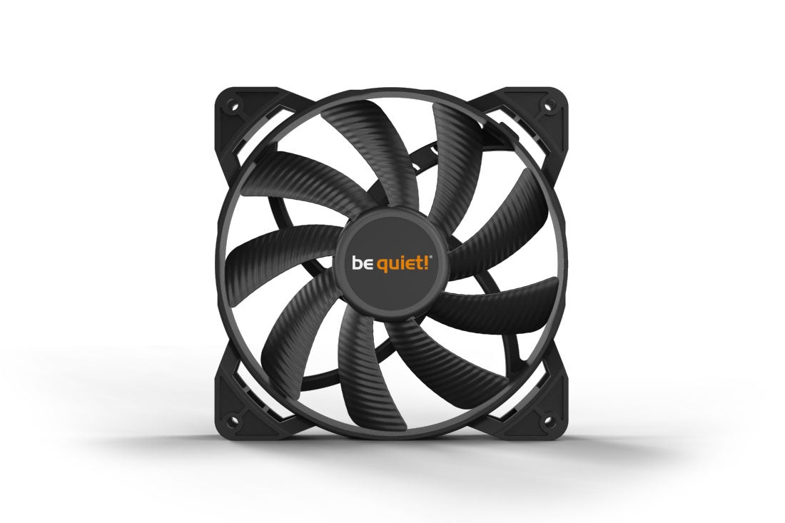 be quiet! Pure Wings 2 Black Fan, 140mm, 1000RPM, 3-Pin Fan Connector, Black Frame, Black Blades, 9 Airflow-Optimized Fan Blades That Reduce Noise Generating Turbulence