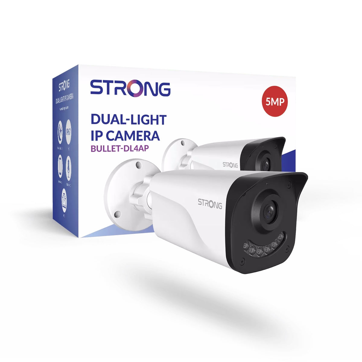 Strong BULLET-DL4AP-5MP-UK 5MP Super HD Bullet IP Camera with AI and Audio