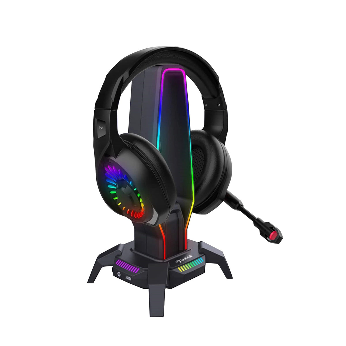 Marvo Scorpion HZ-10 Kobe 30 USB RGB Gaming Headset Stand and Hub (Black)v