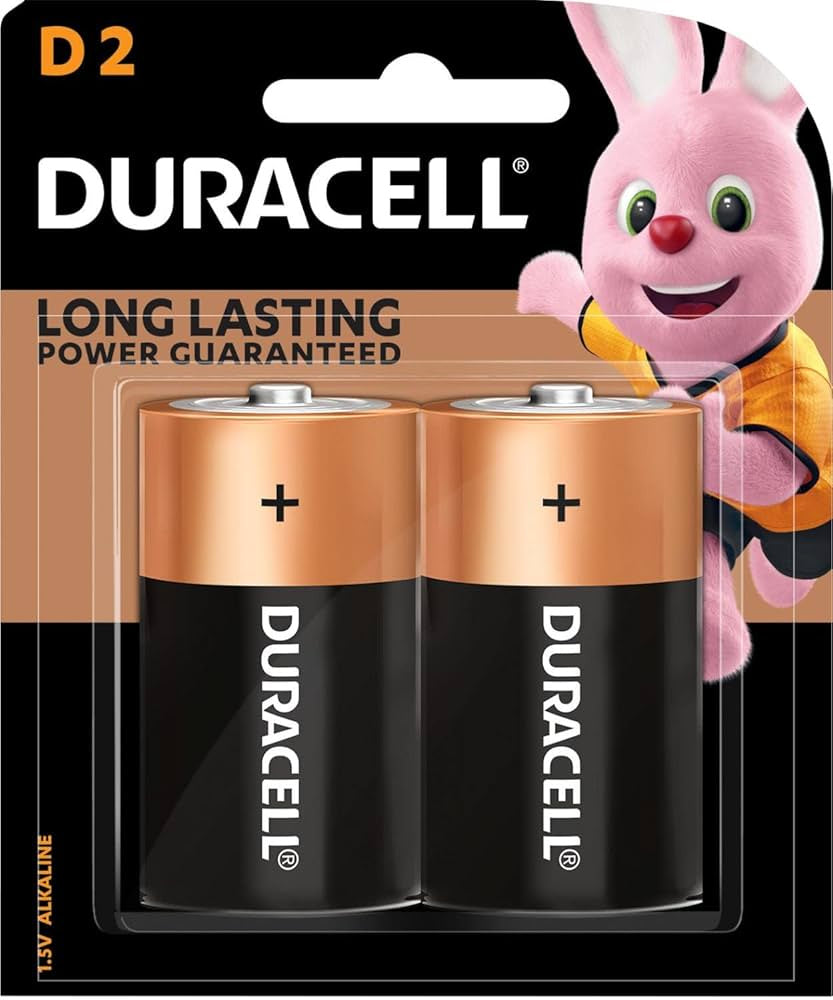 Duracell Plus Power Alkaline Pack of 2 D Batteries