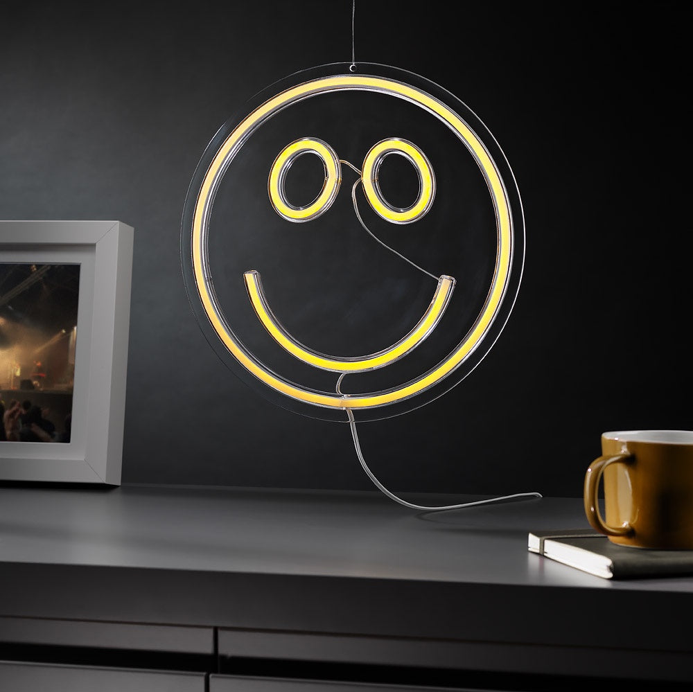 Neon Smiley Face