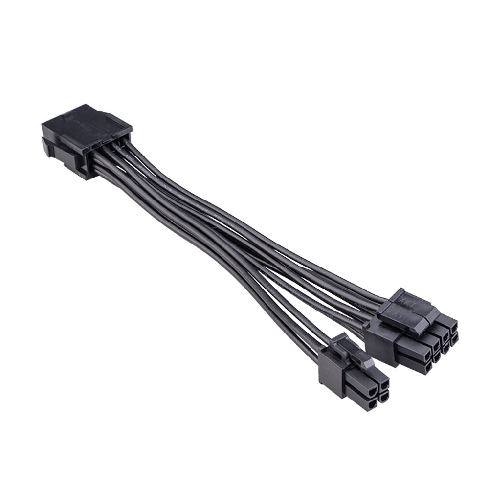 AKASA AK-CBPW22-15 Internal Power Adapter Cable, 8-Pin ATX PSU to 8+4 Pin ATX Motherboard Power, 0.15m, Black