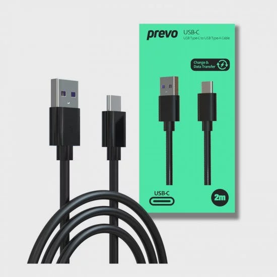 Prevo USBA-USBC-2M Data Cable