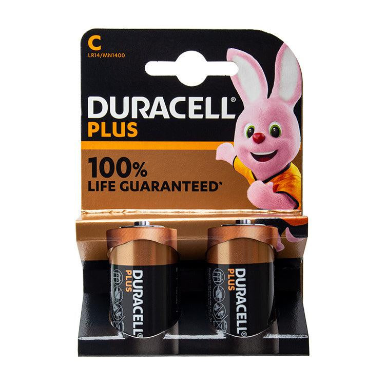 Duracell Plus Power Alkaline Pack of 2 C Batteries