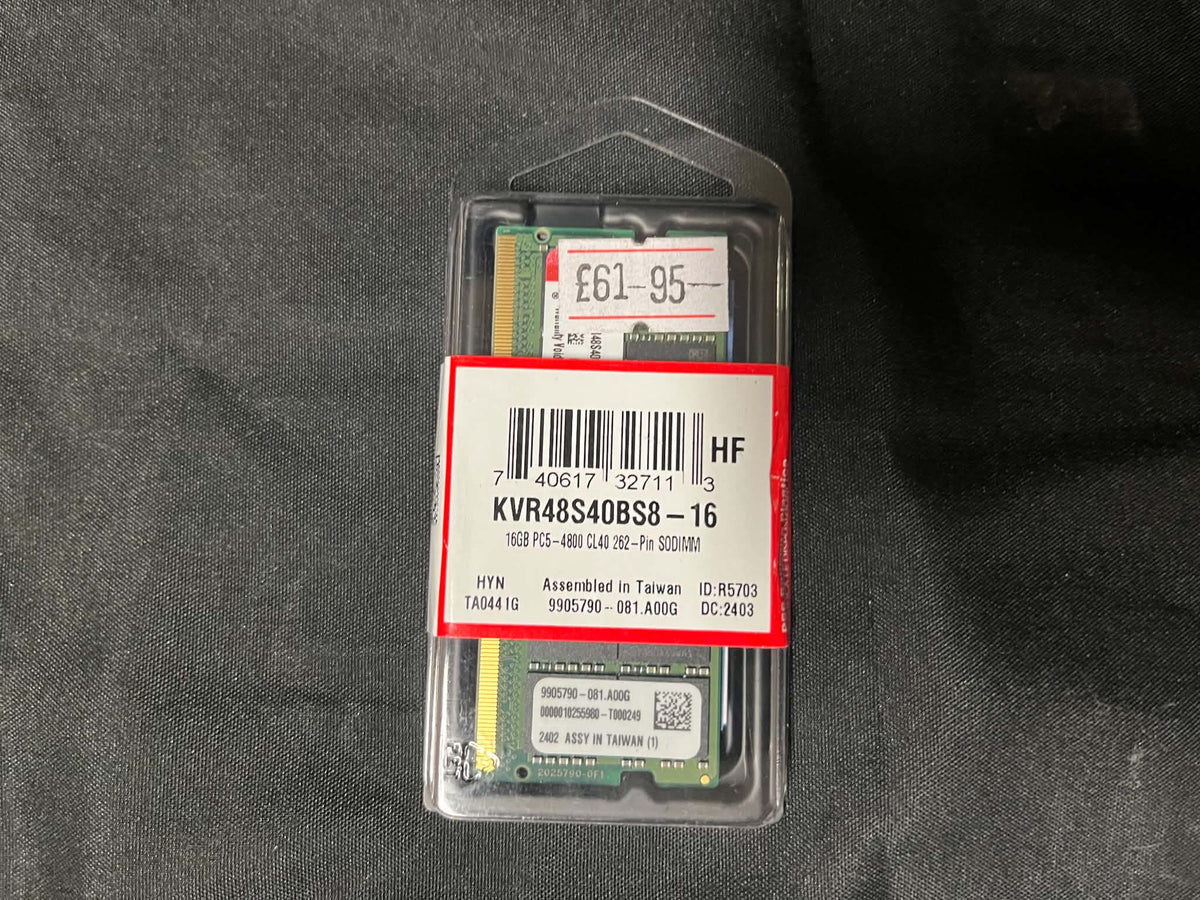 Kingston ValueRAM 16GB DDR5 4800MHz SO-DIMM (KVR48S40BS8-16)
