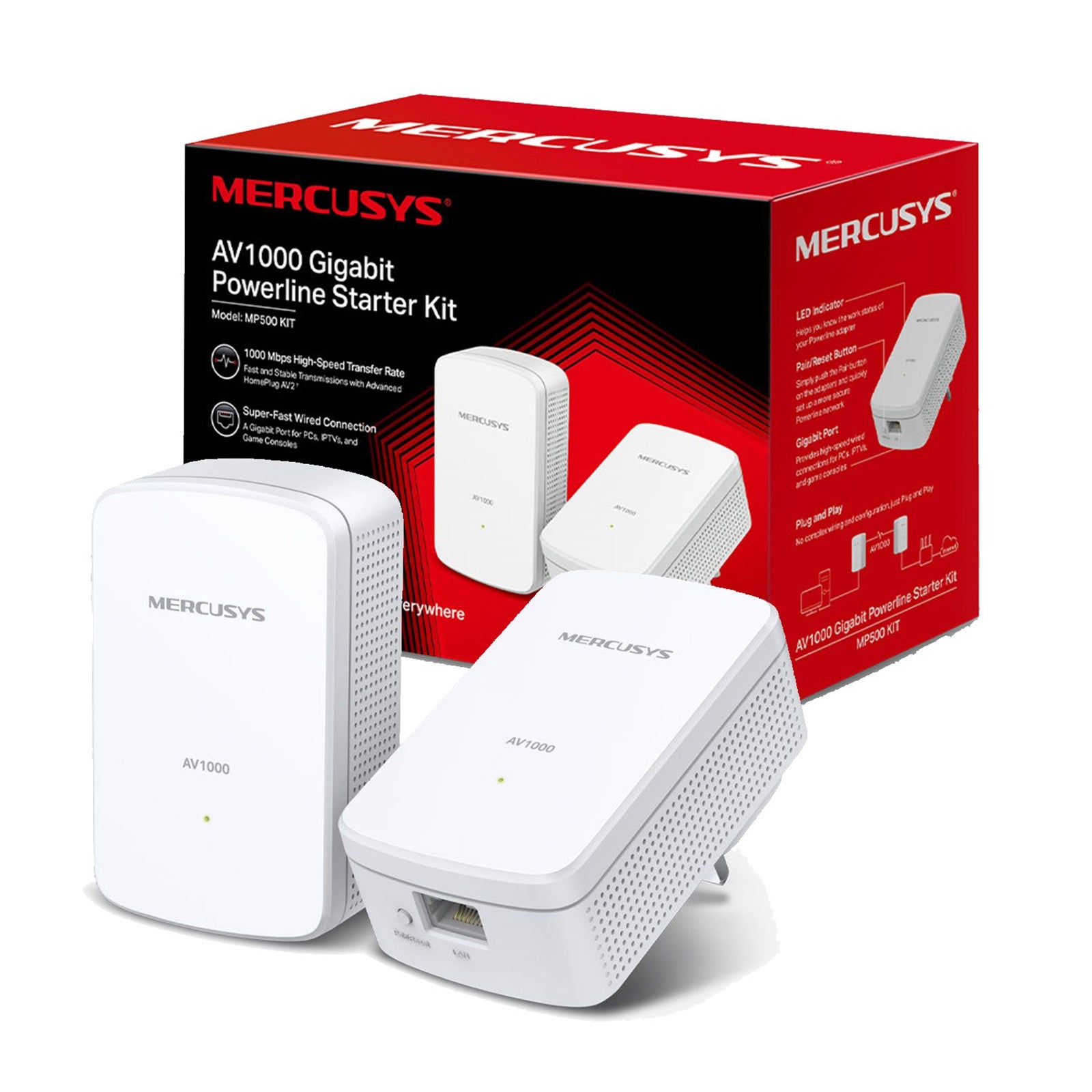 Mercusys MP500 KIT AV1000 Gigabit Powerline