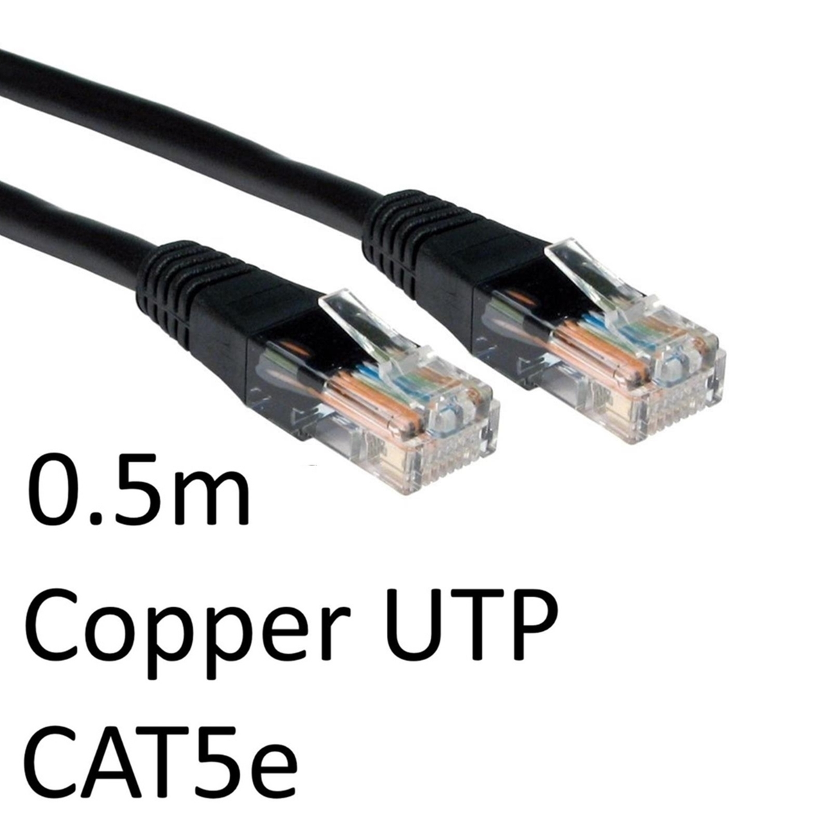 RJ45 (M) to RJ45 (M) CAT5e 0.5m Black