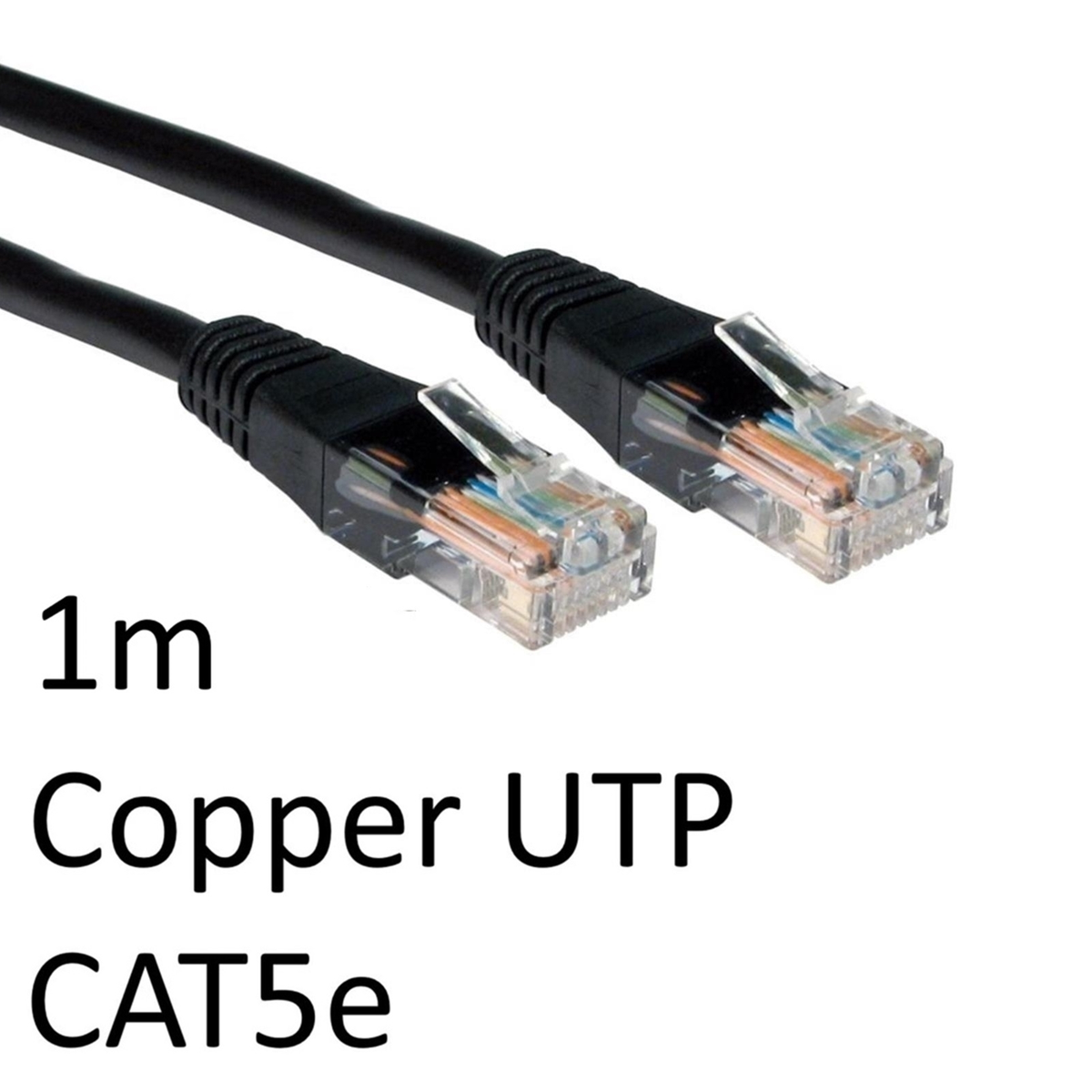 RJ45 (M) to RJ45 (M) CAT5e 1m Black