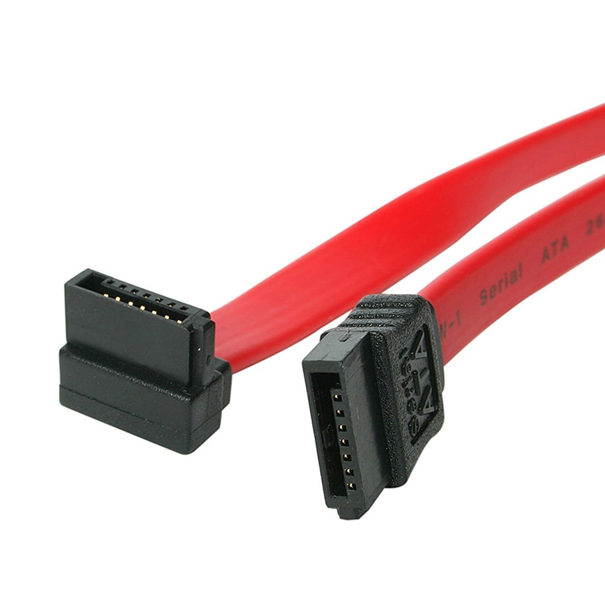 StarTech SATA III (M) to Right-Angled SATA III (M) 0.45m Red Retail Packaged Internal Data Cable