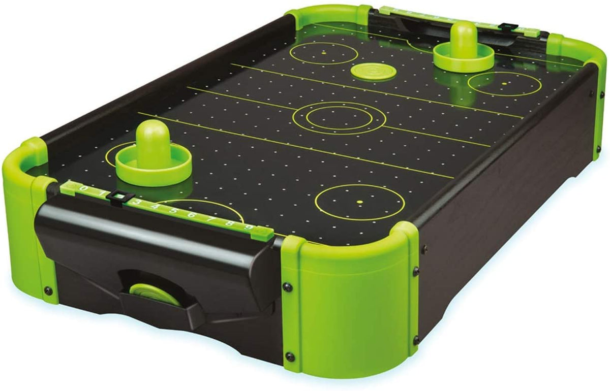 neon mini air hockey table