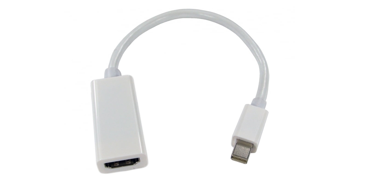 Mini DisplayPort (M) to HDMI (F) White
